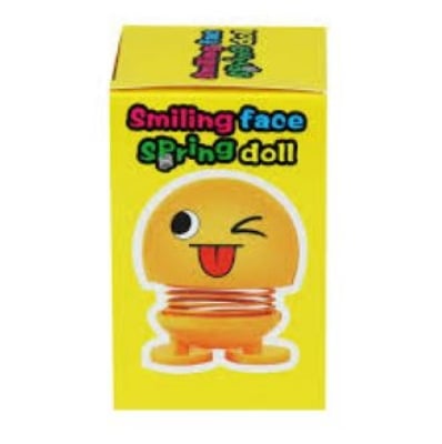 Picture of Emoji Car Interior Simulation Shaking Head Toy Swinging Sinister Smile Emoji Expression Decor Ornament - Multicolor
