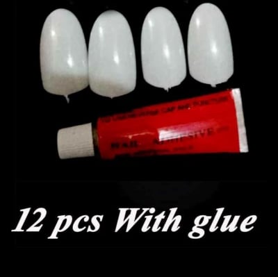 Picture of Fake Nail 12 Pcs False Nails With Glue For Woman-1 packet