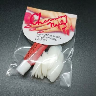 Picture of Fake Nail 12 Pcs False Nails With Glue For Woman-1 packet