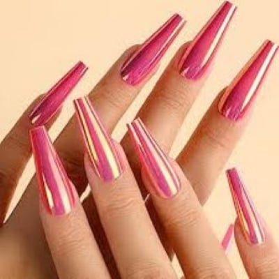 Picture of False Nail Pink Colour -1Set 24 pcs