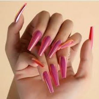Picture of False Nail Pink Colour -1Set 24 pcs