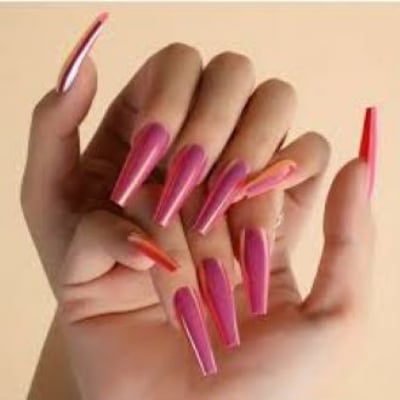 Picture of False Nail Pink Colour -1Set 24 pcs