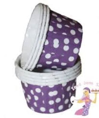 Picture of 50 Pc Paper Cupcake  Case Baking Cups-Round Shape - Purple