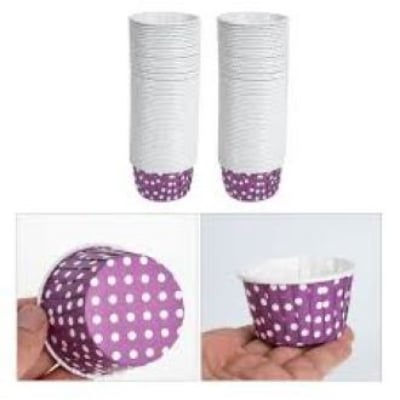 Picture of 50 Pc Paper Cupcake  Case Baking Cups-Round Shape - Purple