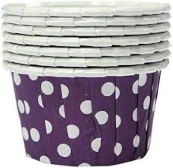 Picture of 50 Pc Paper Cupcake  Case Baking Cups-Round Shape - Purple