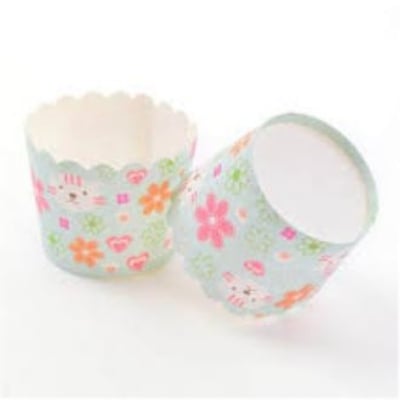 Picture of 50pcs Flower Cupcake Oil-proof Muffin Paper Cup - Multicolor