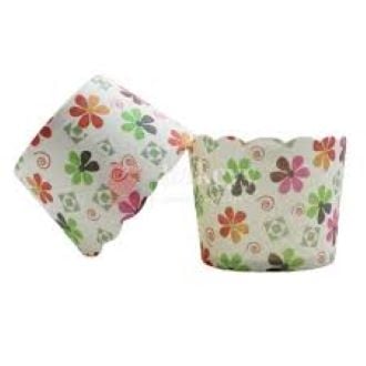 Picture of 50pcs Flower Cupcake Oil-proof Muffin Paper Cup - Multicolor
