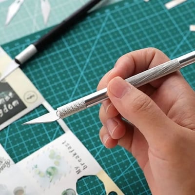 Picture of NEW Precision Hobby_Knife, Stainless Steel Cutter Craft_Knife Set With 7 Pieces Blade - Cutter - Multicolor