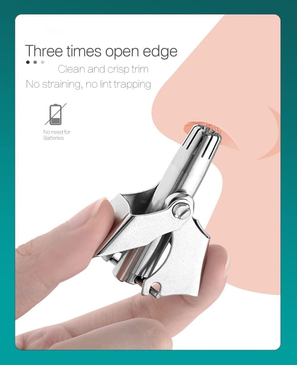 Picture of Nose Hair Trimmer Ear Portable Razor Manual Cutter Stainless Steel Nose Trimmer for men & woman