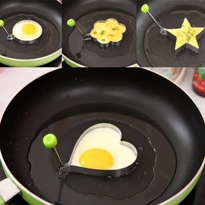 Picture of 3 Pieces Stainless Steel Egg Omelette Mold Tools - Silver