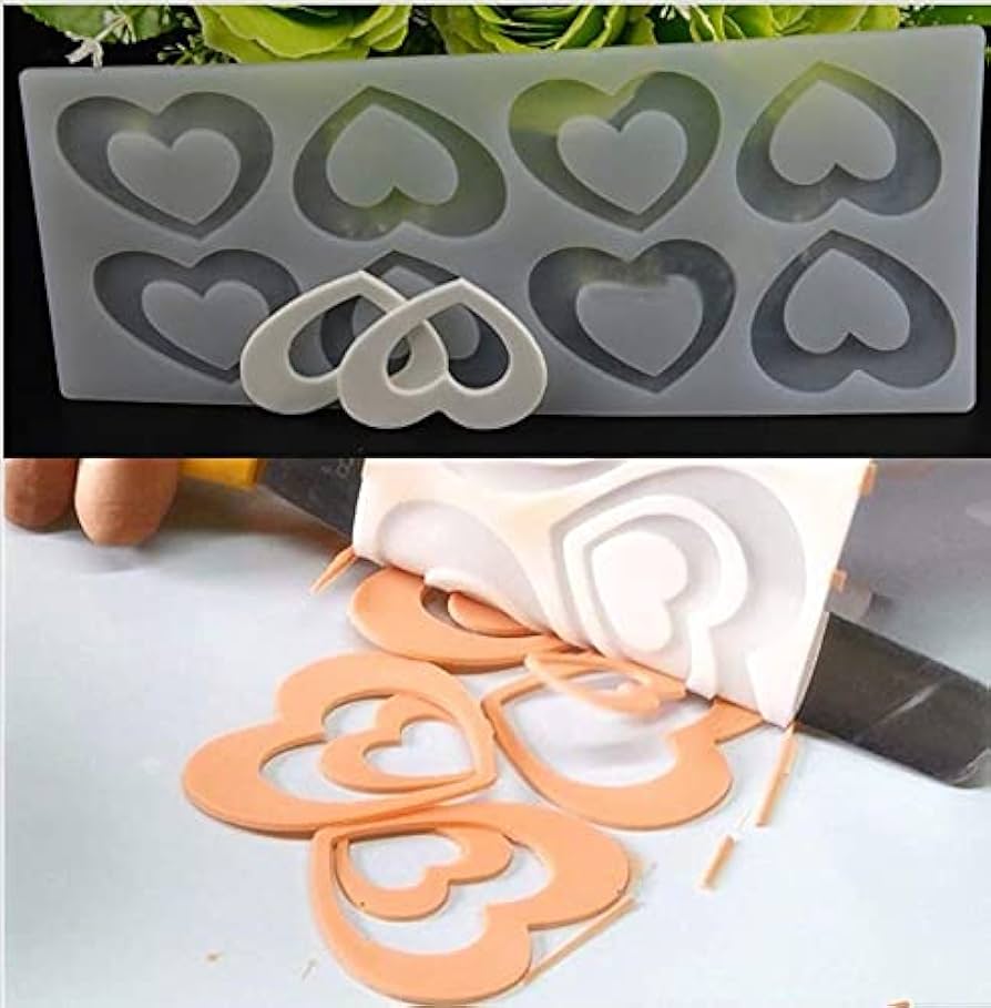 Picture of White Love Chocolate mold Intricate design Reusable DIY Silicone mold Food-grade Heart shape mold for Baking Dessert making Home baking Pastry chef DIY enthusiasts Baking enthusiasts Homemade chocolates - White