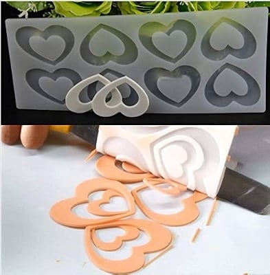 Picture of White Love Chocolate mold Intricate design Reusable DIY Silicone mold Food-grade Heart shape mold for Baking Dessert making Home baking Pastry chef DIY enthusiasts Baking enthusiasts Homemade chocolates - White