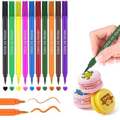 Picture of Edible (Red) Food Color Markers, Food Grade pen, for Decorating Fondant,Cakes, Cookies - Red
