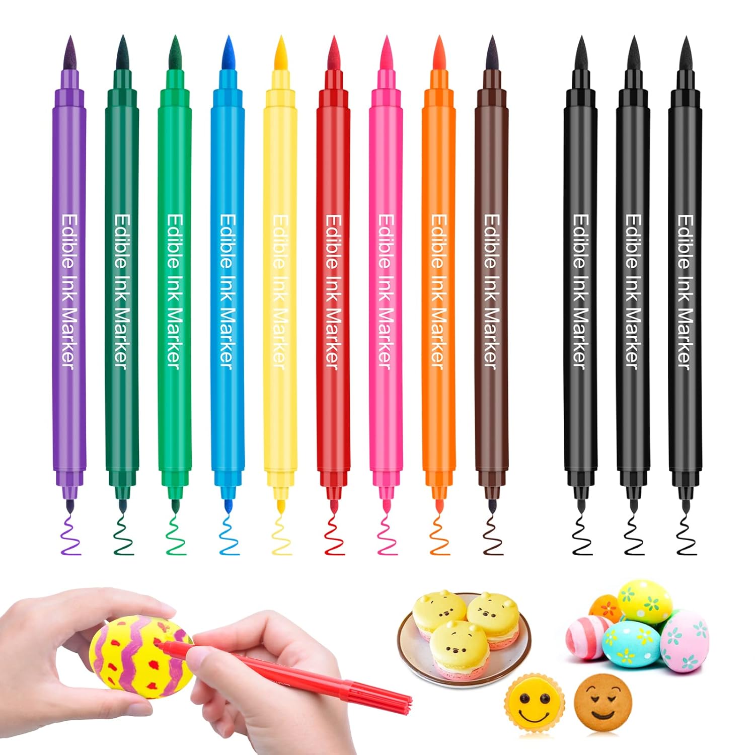 Picture of Edible (Red) Food Color Markers, Food Grade pen, for Decorating Fondant,Cakes, Cookies - Red