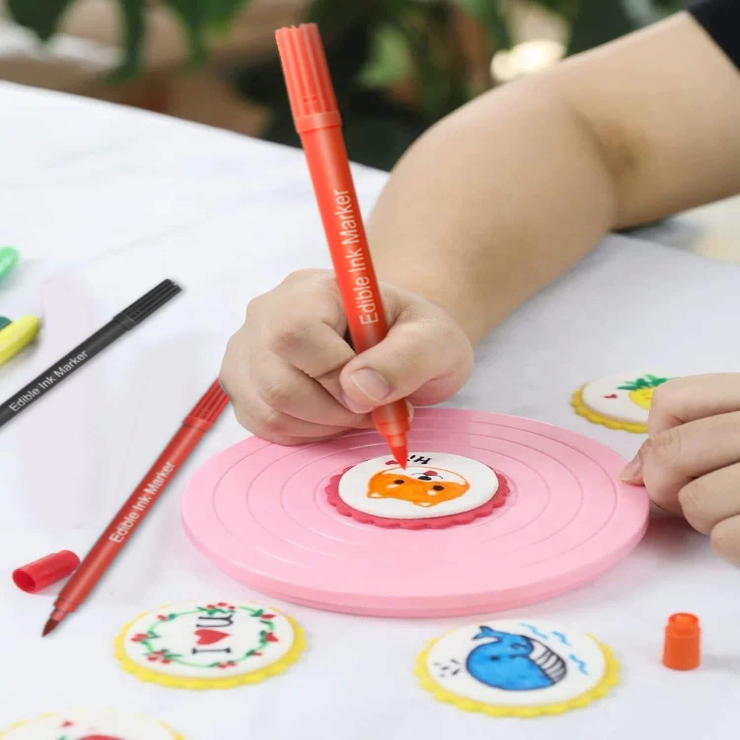 Picture of Edible (Red) Food Color Markers, Food Grade pen, for Decorating Fondant,Cakes, Cookies - Red