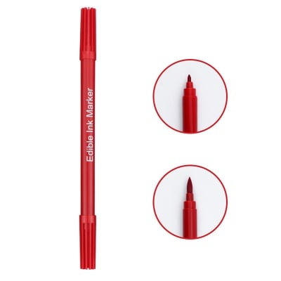 Picture of Edible (Red) Food Color Markers, Food Grade pen, for Decorating Fondant,Cakes, Cookies - Red