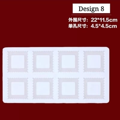Picture of 1pcs White Silicon - ( Squarer shape) Chocolate mould - White