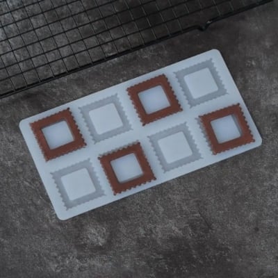 Picture of 1pcs White Silicon - ( Squarer shape) Chocolate mould - White