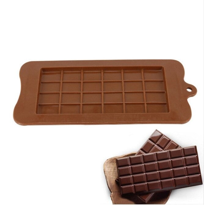 Picture of Rectangle Silicone Chocolate Mould (24 hole) - Brown