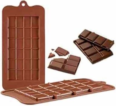 Picture of Rectangle Silicone Chocolate Mould (24 hole) - Brown