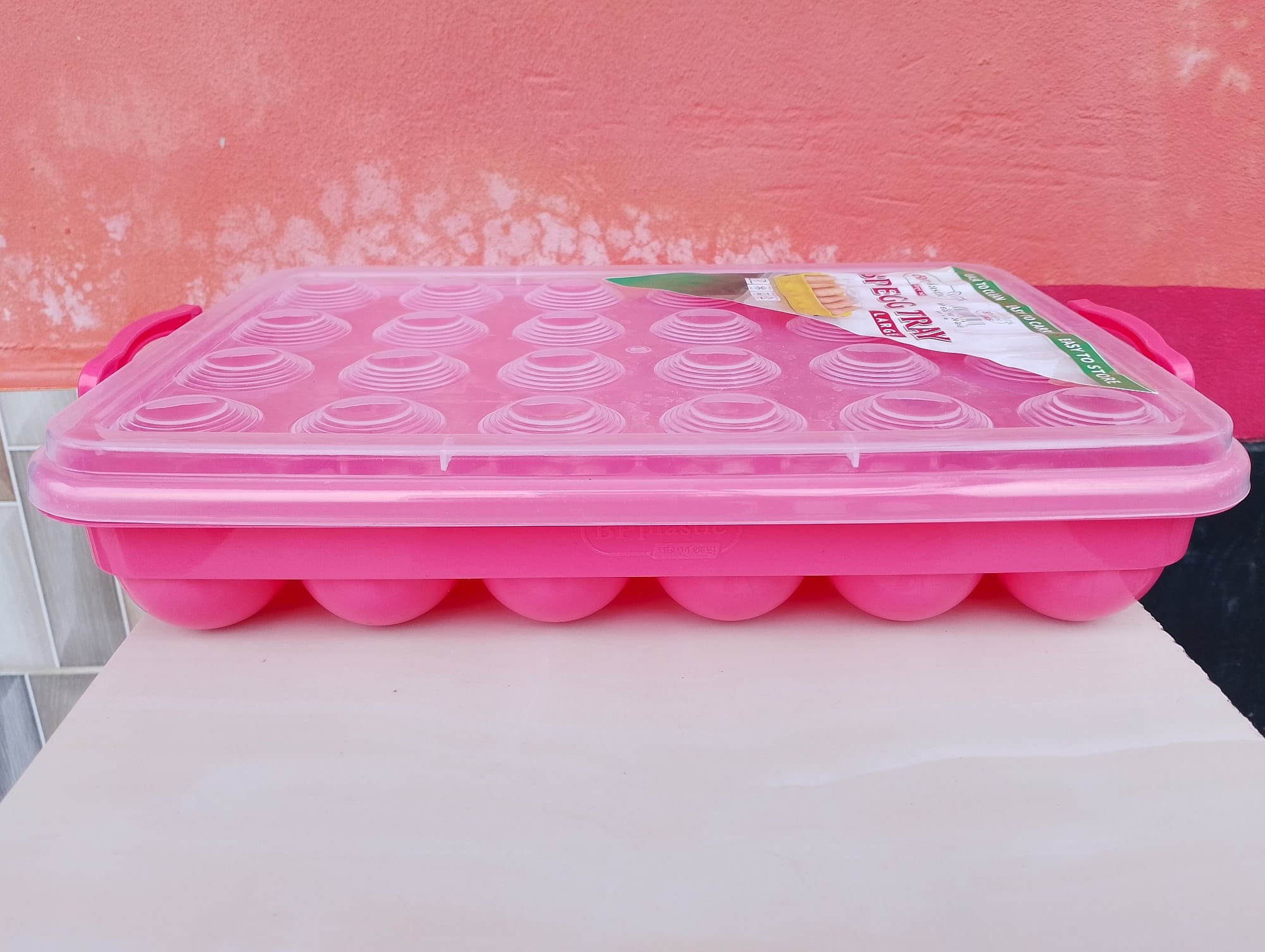 Picture of Large 24 Eggs Dispenser Holder Eggs Storage Container Box - Multicolor