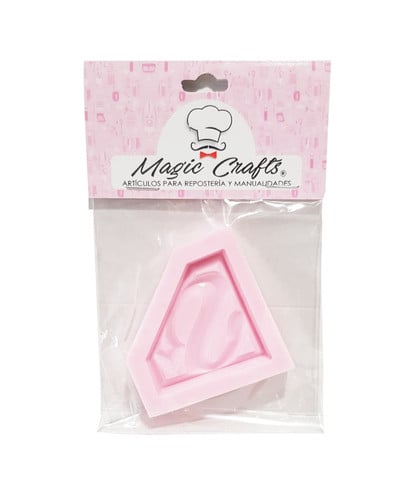 Picture of 1pcs Superman Molde Silicona Fondant - Pink