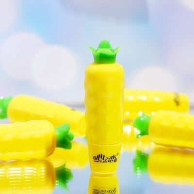 Picture of 6 pcs Cute Pineapple Design Lip Balm Fruit Flavored Clear Moisturizing Lip Balm Set Kids Girls Lips Care Party Gifts