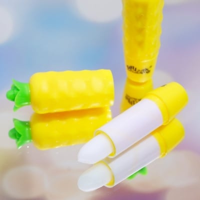Picture of 6 pcs Cute Pineapple Design Lip Balm Fruit Flavored Clear Moisturizing Lip Balm Set Kids Girls Lips Care Party Gifts