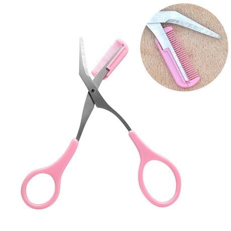 Picture of Mini Brow Cutting Scissors Easy-to-use With Comb-pink - Multicolor