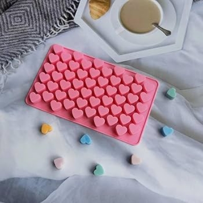 Picture of 55 Mini Heart Silicone Chocolate Mold-1pcs - Multicolor