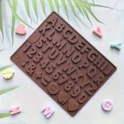 Picture of Big ABC /123 /Emoji+Love Mold Silicon chocolate mold - Multicolor