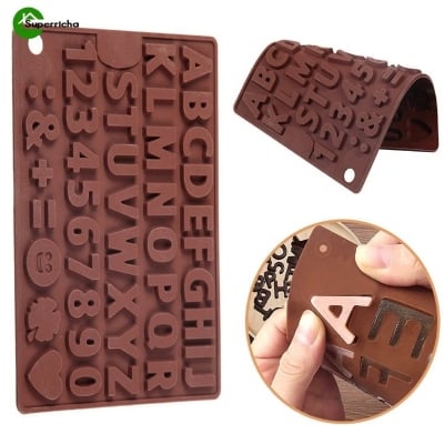Picture of Big ABC /123 /Emoji+Love Mold Silicon chocolate mold - Multicolor