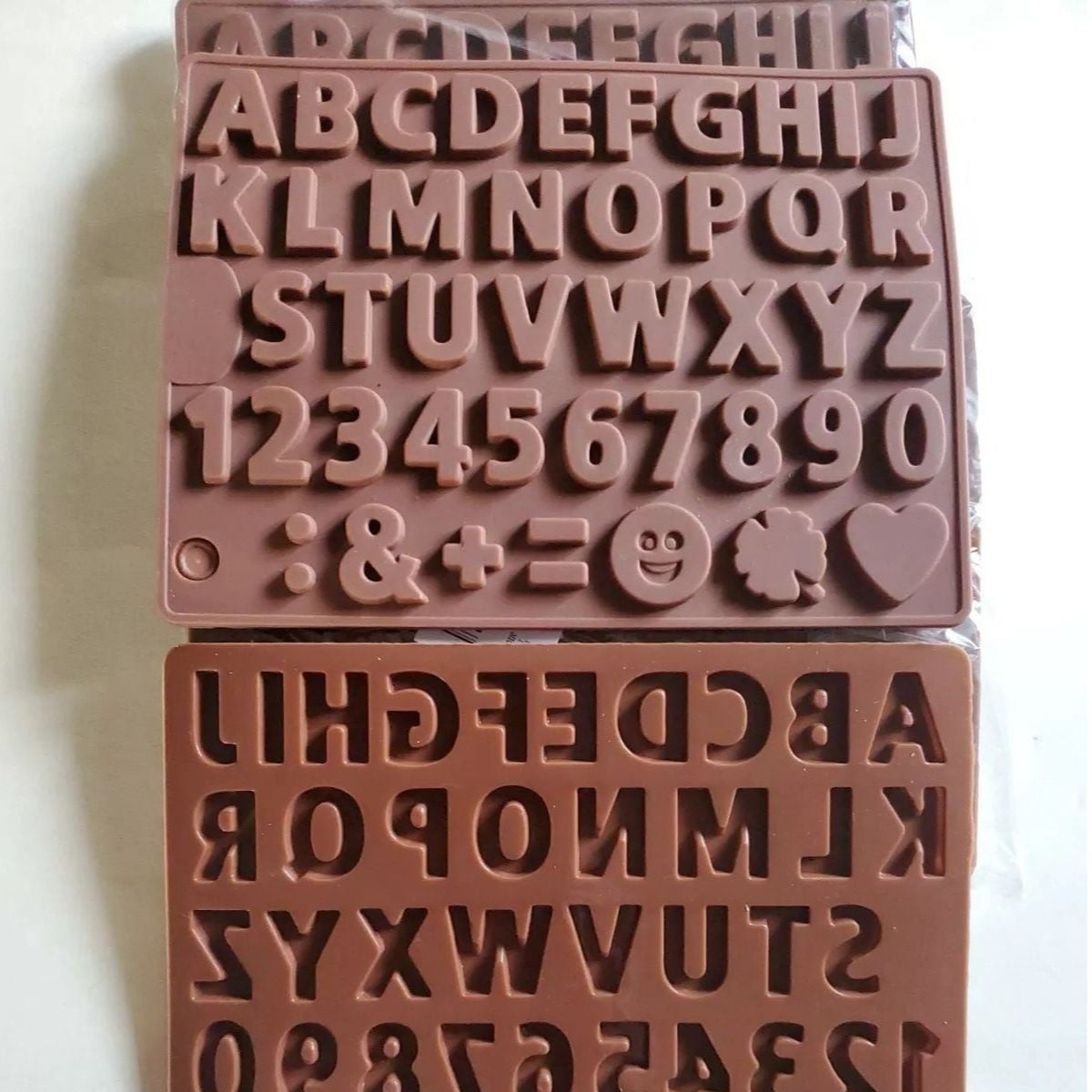 Picture of Big ABC /123 /Emoji+Love Mold Silicon chocolate mold - Multicolor