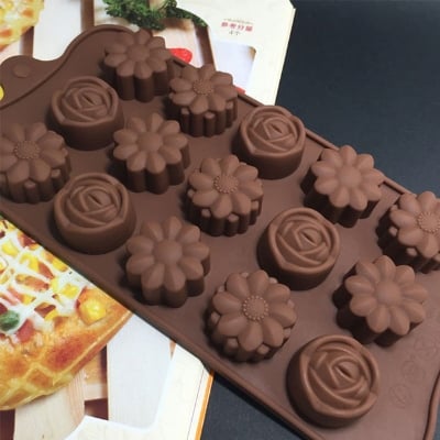 Picture of Mix Flower Silicone Chocolate Mould - Multicolor