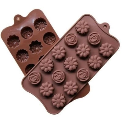 Picture of Mix Flower Silicone Chocolate Mould - Multicolor