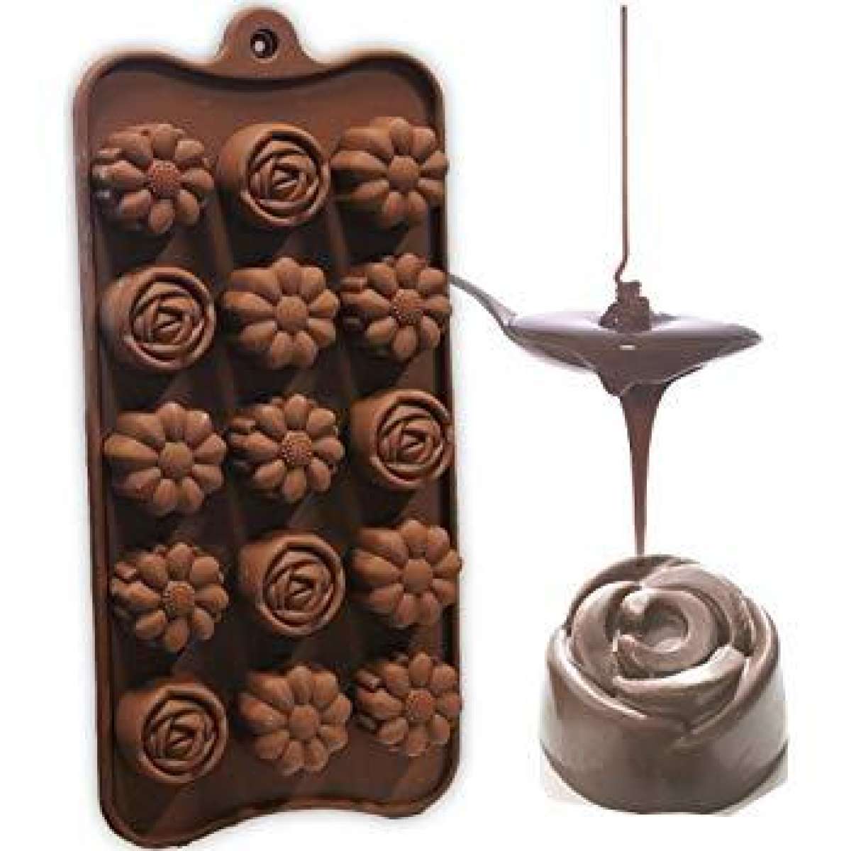 Picture of Mix Flower Silicone Chocolate Mould - Multicolor