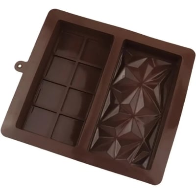 Picture of 8 hole Squre+Dubai Chocolate Bar Mould Dubai Kunafa Pistachio Chocolate Bar Diamond - Multicolor
