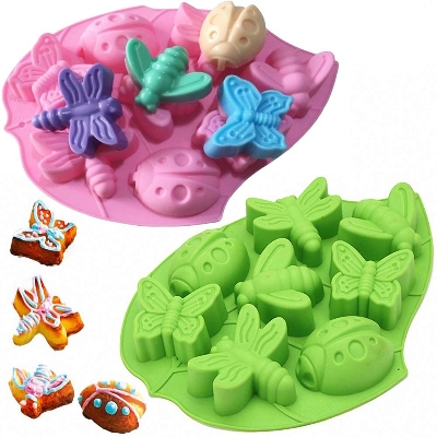 Picture of Insect/Bee/ Butterfly Shape Cake Mold Silicone Mold Candy Jelly - Multicolor
