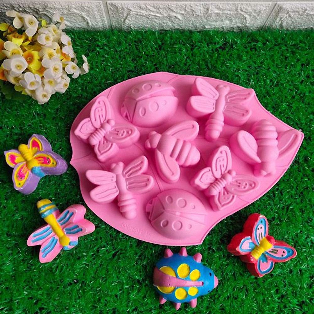 Picture of Insect/Bee/ Butterfly Shape Cake Mold Silicone Mold Candy Jelly - Multicolor