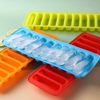 Picture of Silicone Ice Cube Stick Tray Water Bottle Non Stick Mould Pop Out Baking Molds - Multicolor