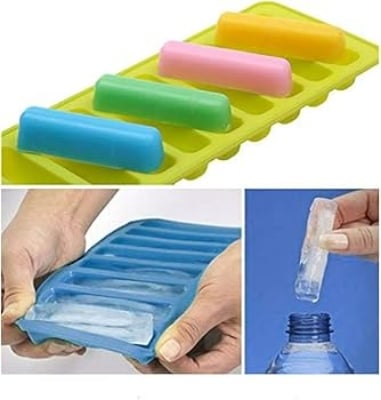 Picture of Silicone Ice Cube Stick Tray Water Bottle Non Stick Mould Pop Out Baking Molds - Multicolor