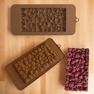 Picture of Raspberry Silicone Mold - Silicone Baking Molds, Reusable Candy Molds | Summer Fruit Silicone Chocolate Mould, Funky Shapes Silicone Chocolate Moulds, Silicone Baking Moulds for Puddings - Multicolor