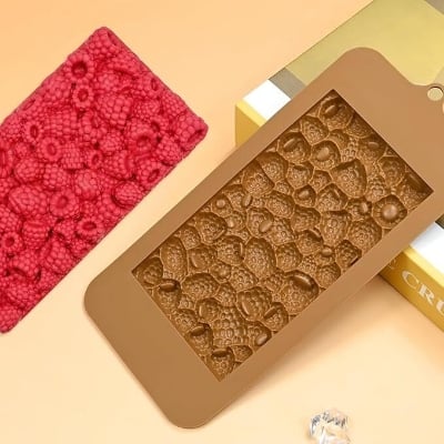Picture of Raspberry Silicone Mold - Silicone Baking Molds, Reusable Candy Molds | Summer Fruit Silicone Chocolate Mould, Funky Shapes Silicone Chocolate Moulds, Silicone Baking Moulds for Puddings - Multicolor