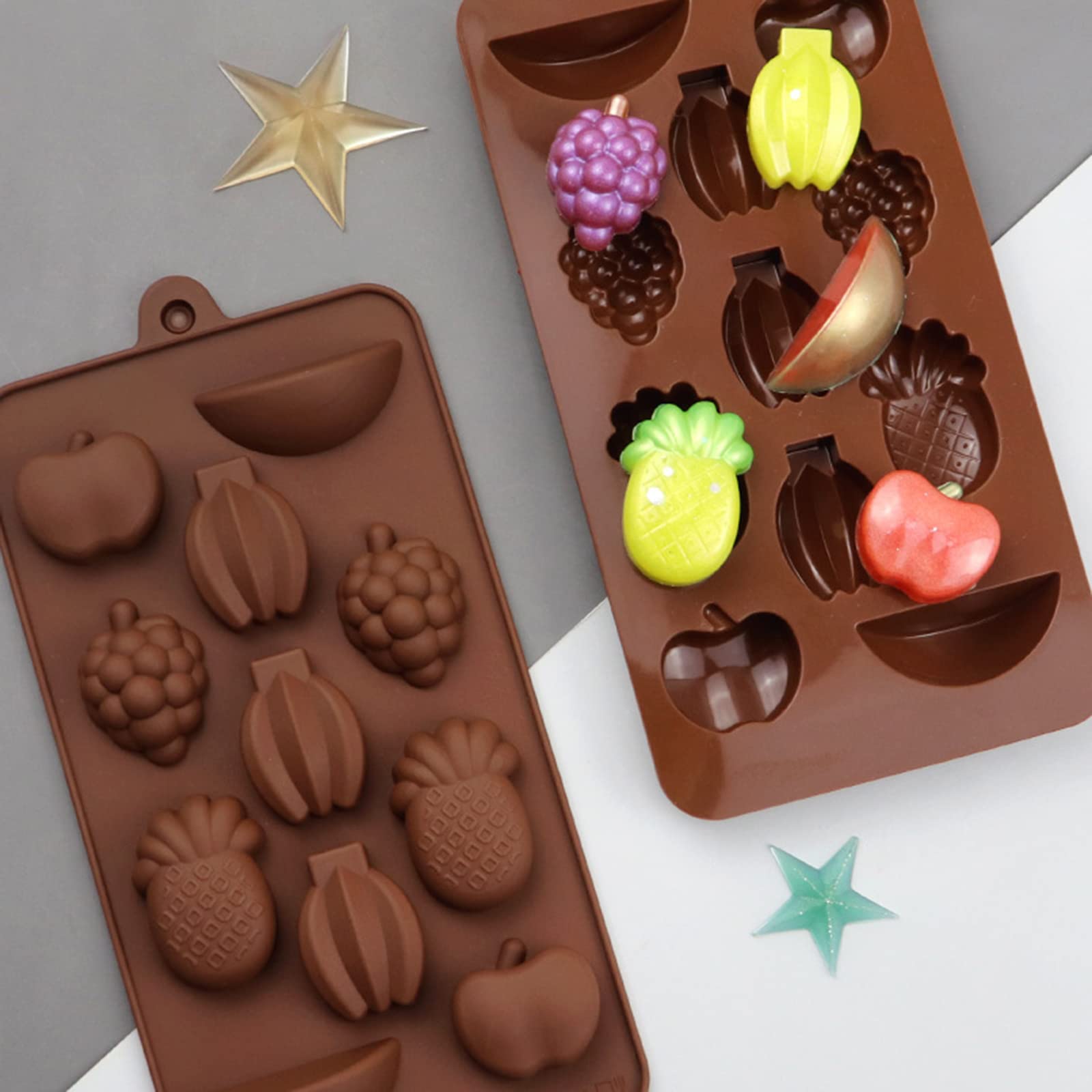 Picture of Fruit Shape 3D Silicone Mould Candy Cake Mold - Multicolor