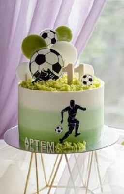 Picture of Football cake topper boy birthday football party cake decoration - Multicolor