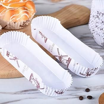 Picture of 100 pcs নৌকা আকৃতির পেপার বেকিং কাপ - উচ্চ তাপমাত্রা প্রতিরোধী - Multicolor