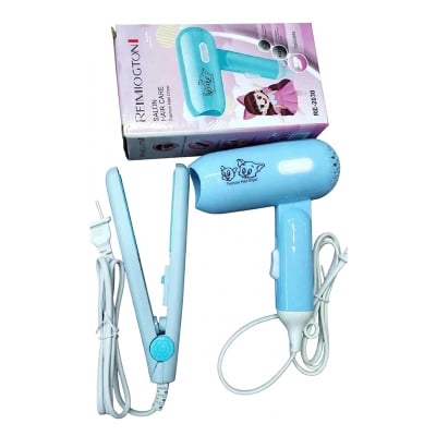 Picture of 2 In 1 mini hair dryer and mini stangher combo
