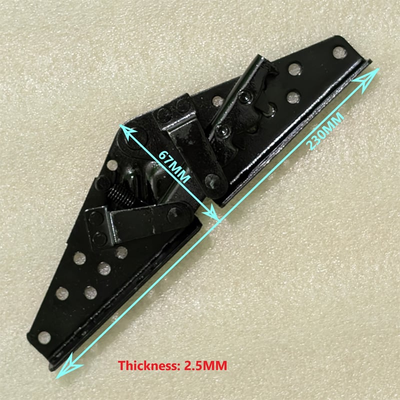 Picture of Sofa Bed Hinge Furniture Hinge Mechanism Metal Foldable Hardware 3 Position Angle Headrest Hinge Bed Ratchet (Black)