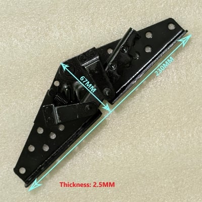 Picture of Sofa Bed Hinge Furniture Hinge Mechanism Metal Foldable Hardware 3 Position Angle Headrest Hinge Bed Ratchet (Black)