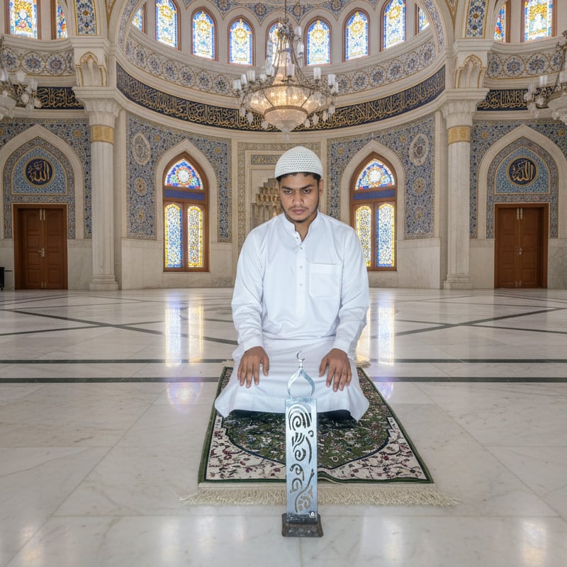 Picture of Sutrah | Prayer stand | Namaz stand | Stainless Steel Namaz Stand | partition for salah | Prayer Salah Divider ()